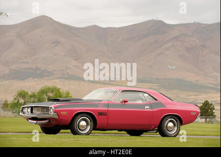 Dodge Challenger TA 1970. Artiste : Simon de l'argile. Banque D'Images