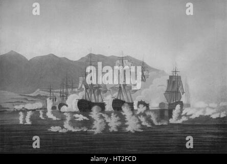 'Saumarez Algeciras off', c1802. Artiste : Joseph Constantin Stadler. Banque D'Images