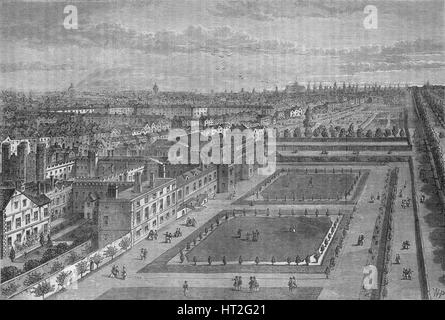 Vue ancienne de St James's Palace, Westminster, Londres, avant le Grand Incendie de Londres, c1870 (1878). Artiste : Joseph Swain. Banque D'Images