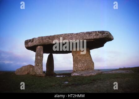 Lanyon Quoit, Cornwall, 20e siècle. Artiste : CM Dixon. Banque D'Images