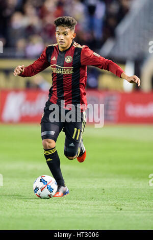 Atlanta, USA. 5Th Mar, 2017. Le milieu de terrain de l'Atlanta Asad Yamil (11) au cours de la partie de soccer MLS entre les Red Bulls de New York et Atlanta United à Bobby Dodd Stadium le dimanche 5 mars 2017 à Atlanta, GA. Credit : Cal Sport Media/Alamy Live News Banque D'Images