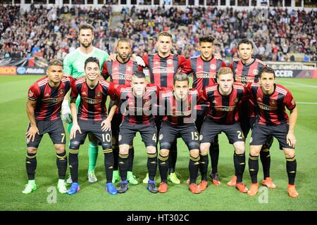 Atlanta, USA. 5Th Mar, 2017. Le 11 de départ pour Atlanta United durant la partie de soccer MLS entre les Red Bulls de New York et Atlanta United à Bobby Dodd Stadium le dimanche 5 mars 2017 à Atlanta, GA. Credit : Cal Sport Media/Alamy Live News Banque D'Images