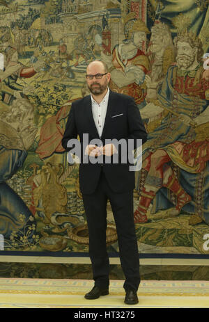 Madrid, Espagne. 7 mars, 2017. Maire de Santiago de Compostela Martiño Noriega Sanchez au cours de l'audience royale de Madrid. 07/03/2017 Credit : Gtres más información en ligne Comuniación,S.L./Alamy Live News Banque D'Images