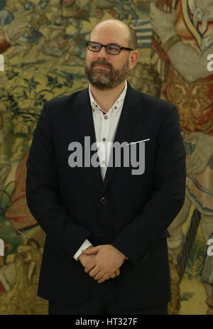 Madrid, Espagne. 7 mars, 2017. Maire de Santiago de Compostela Martiño Noriega Sanchez au cours de l'audience royale de Madrid. 07/03/2017 Credit : Gtres más información en ligne Comuniación,S.L./Alamy Live News Banque D'Images
