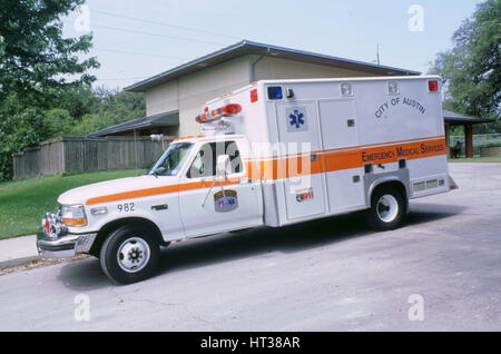 Ford Ambulance, Austin Texas 1994. Artiste : Inconnu. Banque D'Images