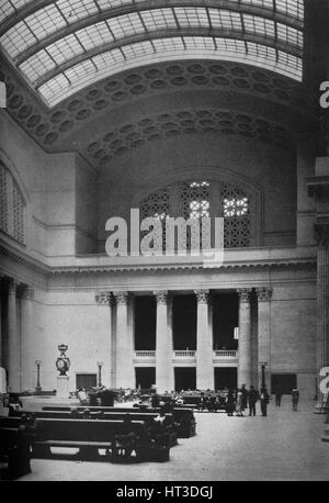 Salle d'attente principale, Chicago Union Station, Illinois, 1926. Artiste : Inconnu. Banque D'Images