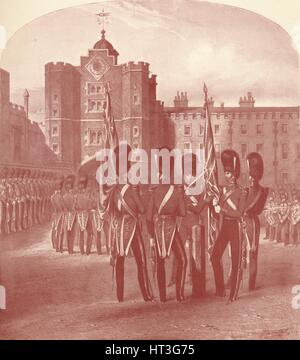 'Les Grenadier Guards à St James's Palace', 1909. Artiste : Inconnu. Banque D'Images