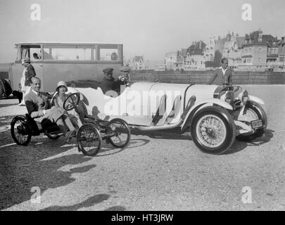 Mercedes-Benz SS ouvrir 4 places Wenzel-Mosau et de Baron Rouge Auto Bug, Boulogne Semaine Moteur, 1928. Artiste : Bill Brunell. Banque D'Images