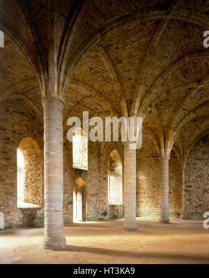 Battle Abbey, c 13e siècle, (1990-2010). Artiste : Paul Highnam. Banque D'Images