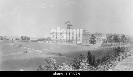 'Osborne House', 1859. Artistes : Edward Paxman Brandard, William Henry Bartlett. Banque D'Images