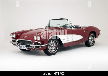 1961 Chevrolet Corvette C1 Cabriolet : Artiste inconnu. Banque D'Images