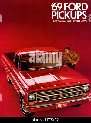 1969 Ford F-100 pick up truck brochure Artiste : Inconnu. Banque D'Images