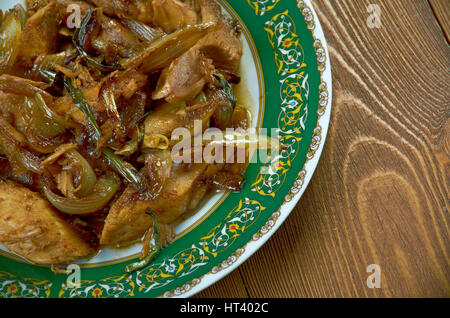 Thai Poulet Sauté aux noix de cajou, Gai Pad Med Ma Muang Banque D'Images