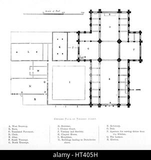 'Plan Masse de l'abbaye de Tintern', 1897. Artiste : Inconnu. Banque D'Images