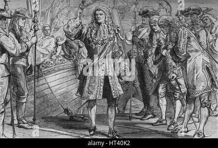 'Le Roi Jacques II. L'atterrissage à Kinsale', 12 mars 1689, (c1880). Artiste : Inconnu. Banque D'Images