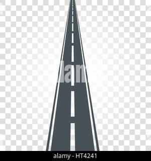 Couleur noir isolé route ou autoroute avec divisant apposés à checkered background vector illustration. Illustration de Vecteur