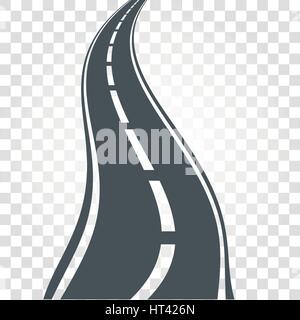 Couleur noir isolé route ou autoroute avec divisant apposés à checkered background vector illustration. Illustration de Vecteur