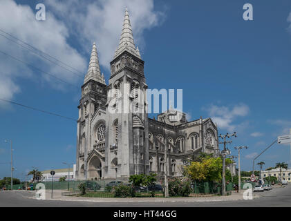 Le style néo-gothique cathédrale St Joseph (ou Catedral Metropolitana), Fortaleza, État de Ceará, Brésil, Amérique du Sud Banque D'Images