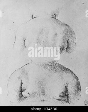 'Le Buste d'un nourrisson, vues avant et arrière", c1480 (1945). Artiste : Leonardo da Vinci. Banque D'Images