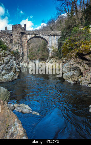 Pont du Diable, l'Ariège. France Banque D'Images