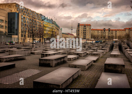 Berlin,Allemagne.Mémorial aux Juifs assassinés d'Europe Banque D'Images