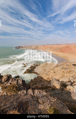 Côte Atlantique, colorés rugueux, Maroc Banque D'Images