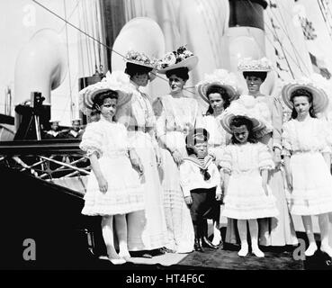 Portrait de Cousin, femme, soeur et enfants du Tsar Nicolas II de Russie Banque D'Images