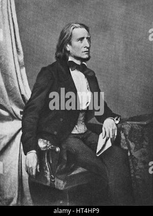 "Franz Liszt", c1860, (1939). Artiste : Franz Seraph Hanfstaengl. Banque D'Images