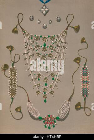 La "poignée de broches et boucles d', suite d'ornements indiens', 1863. Artiste : Robert Dudley. Banque D'Images