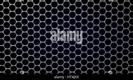 Illustration 3d de la structure du graphène. Banque D'Images