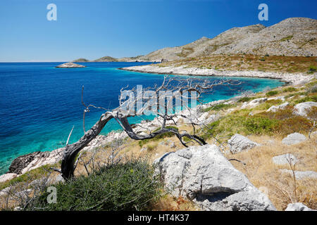 Paysage de l'île de Lastovo en Croatie Banque D'Images