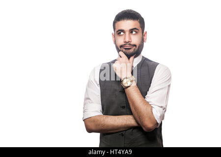 Handsome businessman sur fond blanc. Banque D'Images