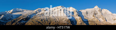 Avis de Grossglockner de jusque Franz-Josefs-Höhe, Glockner Group, Carinthie, Autriche Banque D'Images