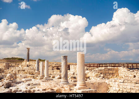 L'Agora à Kourion Site archéologique. Limassol District, à Chypre. Banque D'Images