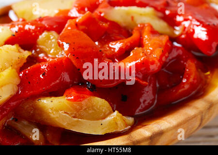 Poivre rouge de la morue et de l'Espagne tapas esgarraet Banque D'Images