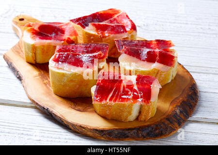 Jambon ibérique de l'Espagne tapas pinchos food recipes Banque D'Images