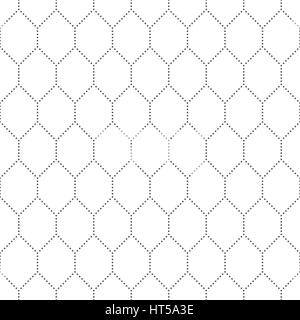 Modèle sans couture. Résumé fond texturé en pointillés. Répéter régulièrement avec texture simple éléments géométriques, formes, parsemé d'hexagones. Vector e Illustration de Vecteur