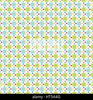 Modèle sans couture. Couleur tendance de texture. Schéma de couleurs vives avec des éléments géométriques répétés régulièrement, des formes, des pixels, des carrés, des losanges. Ba Illustration de Vecteur