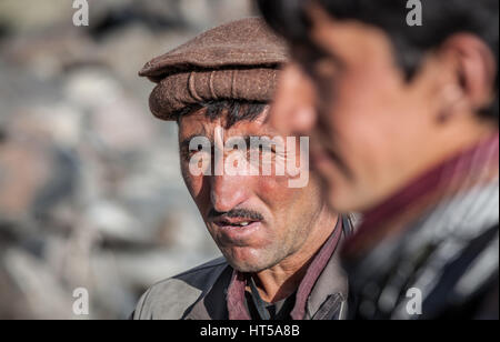 L'Afghanistan, un corridor de Wakhan, portrait d'un homme, agriculteur afghan. Banque D'Images