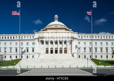 Façade Sud CAPITOL BUILDING (©RAFAEL CARMOEGA 1929) SAN JUAN PUERTO RICO Banque D'Images