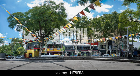 Vue panoramique de Plaza Serrano dans le quartier de Palermo Soho - Buenos Aires, Argentine Banque D'Images