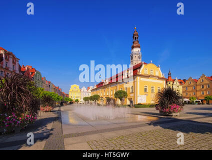 Boleslawiec, remise sur le Vieux Marché en Silésie, Pologne Banque D'Images