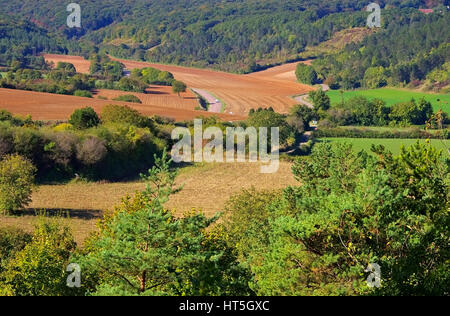 Paysage près de Vézelay, Bourgogne, France Banque D'Images