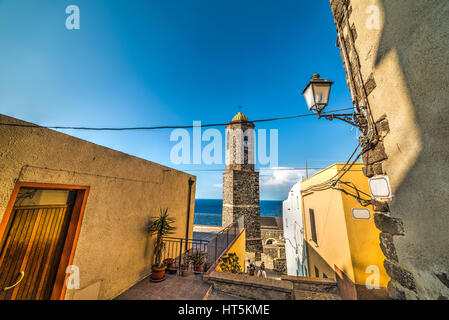 Sant'Antonio Abate Steeple à Castelsardo, Italie Banque D'Images