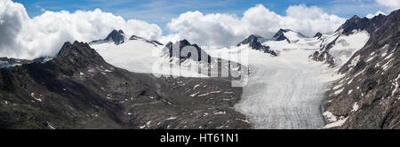 Vue panoramique sur la Gurgler Ferner, Ötztal, Autriche Banque D'Images