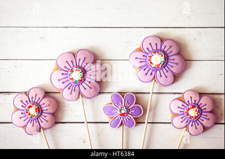 Cookies-fleurs, cadeau pour la Fête des Mères, la Journée de la femme, cadeau, surprise Banque D'Images