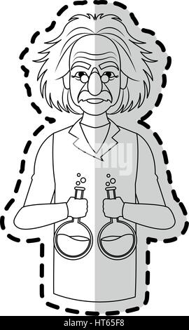 Albert Einstein de droit Illustration de Vecteur