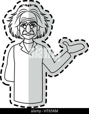 Albert Einstein de droit Illustration de Vecteur