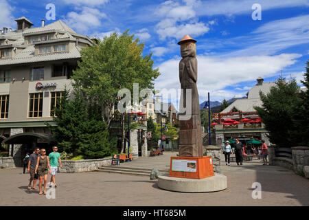 Bienvenue La Figure, le village de Whistler, British Columbia, Canada, Amérique du Nord Banque D'Images