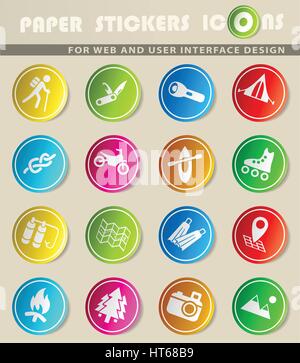 Simplement des icônes pour les loisirs actifs et de l'interface utilisateur web Illustration de Vecteur